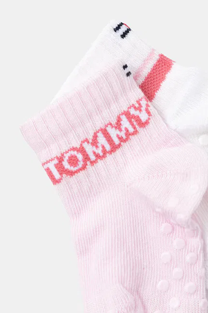 Носки детские узорчатые 2 шт Tommy Hilfiger, розовый — фото 2