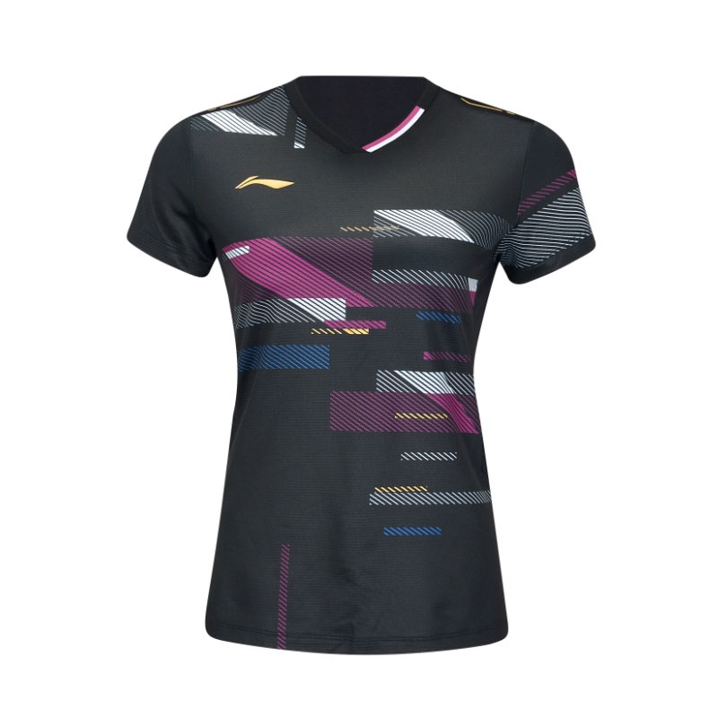 

Женская футболка для бадминтона LINING, черный