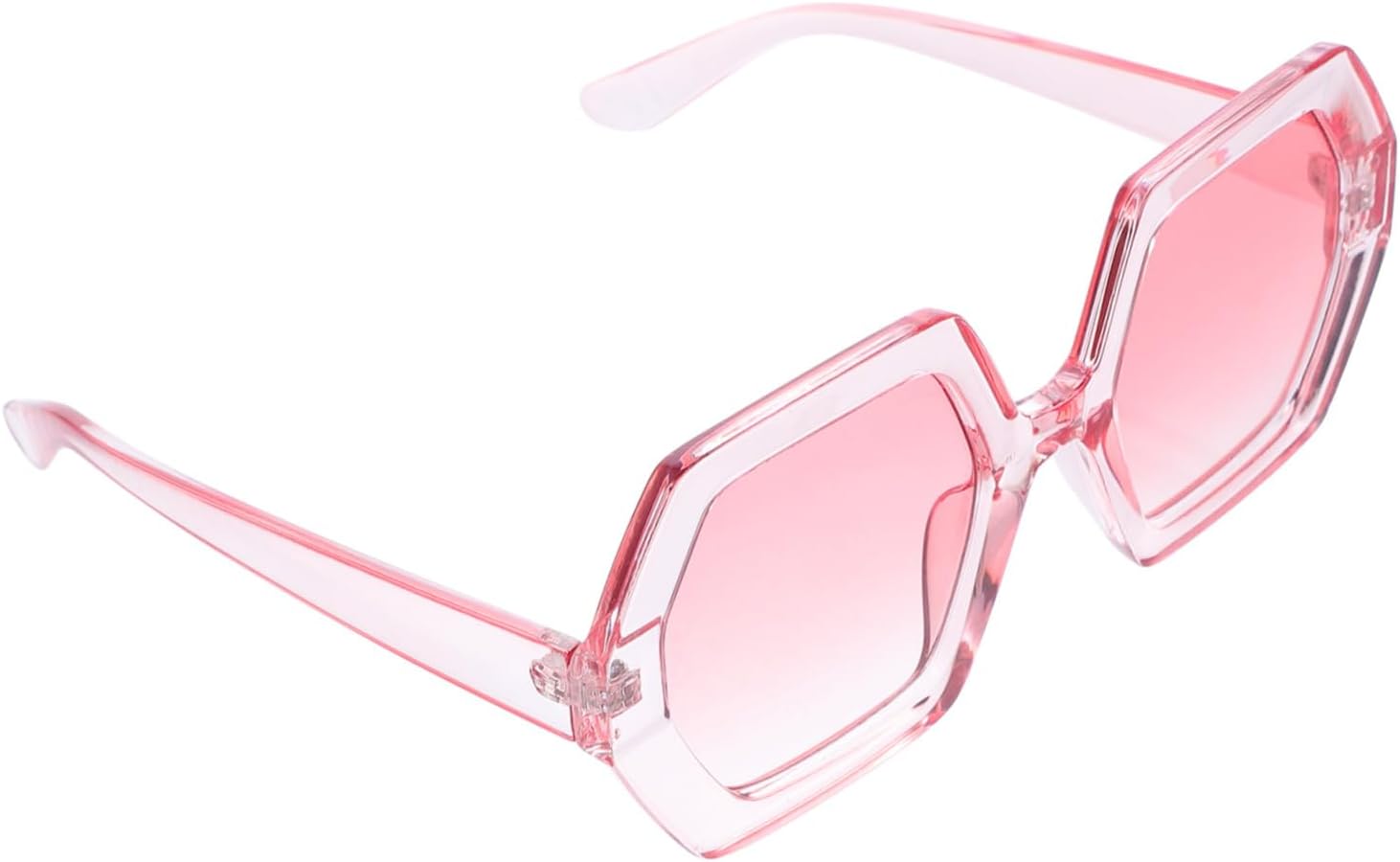 

Многоугольные солнцезащитные очки с защитой от УФ-излучения, стильные очки для пляжных вечеринок для женщин, изготовлены из безопасного материала, отличный подарок для езды на велосипеде, вождения, шопинга HAKIDZEL, Pink