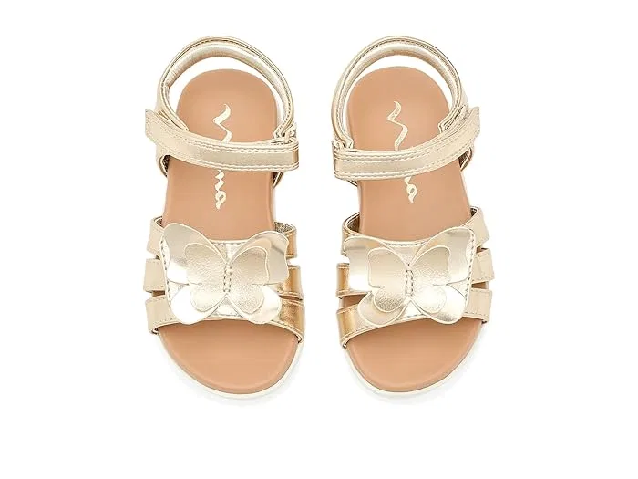 Сандалии с бабочкой Branty Nina Kids, Light Gold — фото 3
