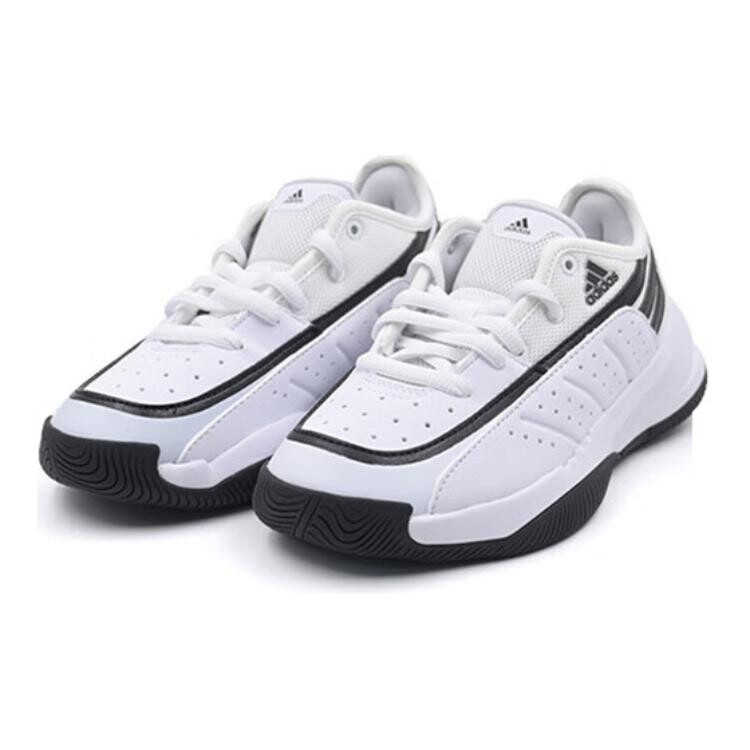 Баскетбольные кроссовки Front Court Kids GS Low-top белые/черные Adidas, белый/черный — фото 4