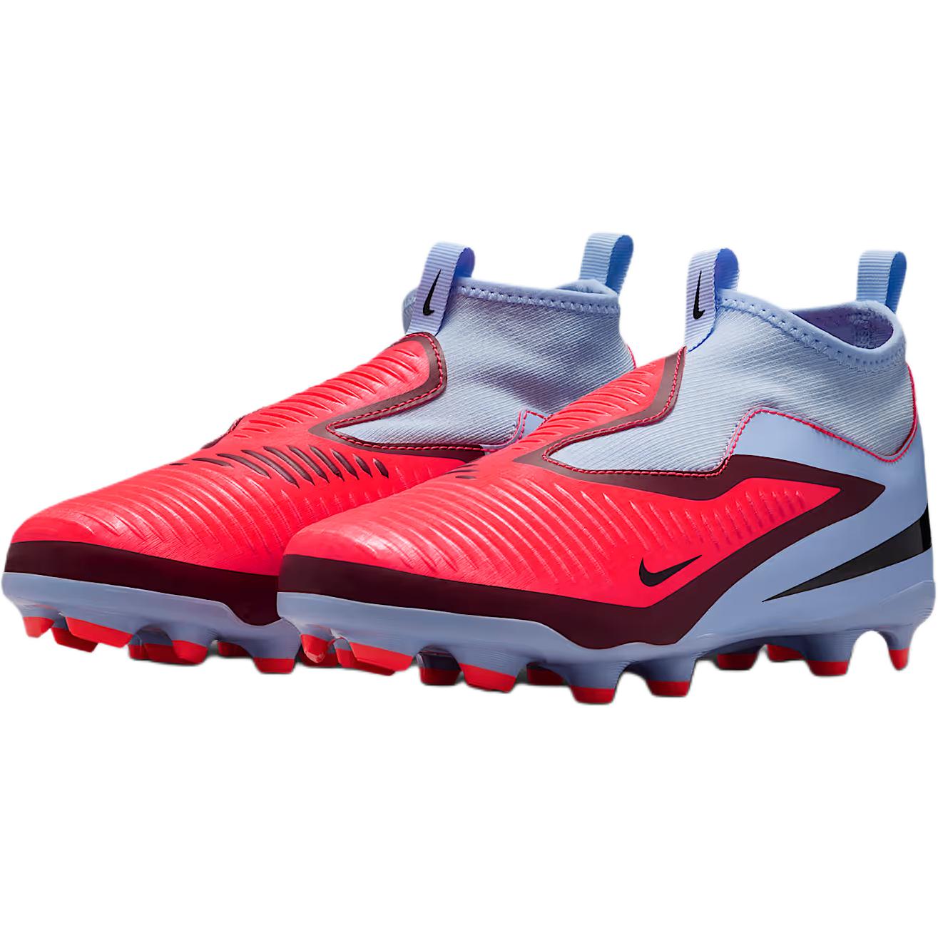 Nike Phantom 6 высокие детские футбольные бутсы red blue для подростков — фото 4