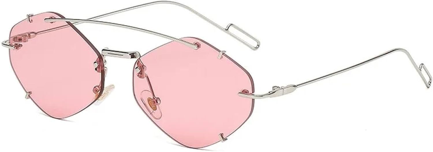 

Солнцезащитные очки с защитой от УФ-излучения UV400 | Легкая безрамочная оправа | Для женщин и мужчин | Для занятий спортом на открытом воздухе и вождения LXLHWN, Pink