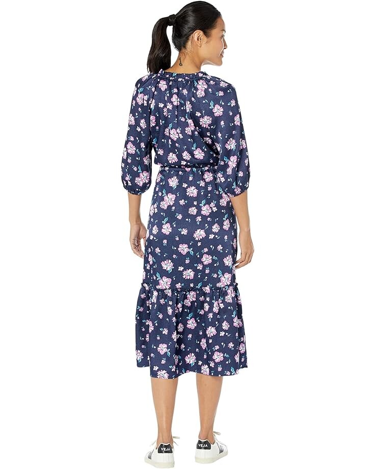 

Платье Draper James Martina Popover Dress in Zinnia, цвет Nassau Navy Multi