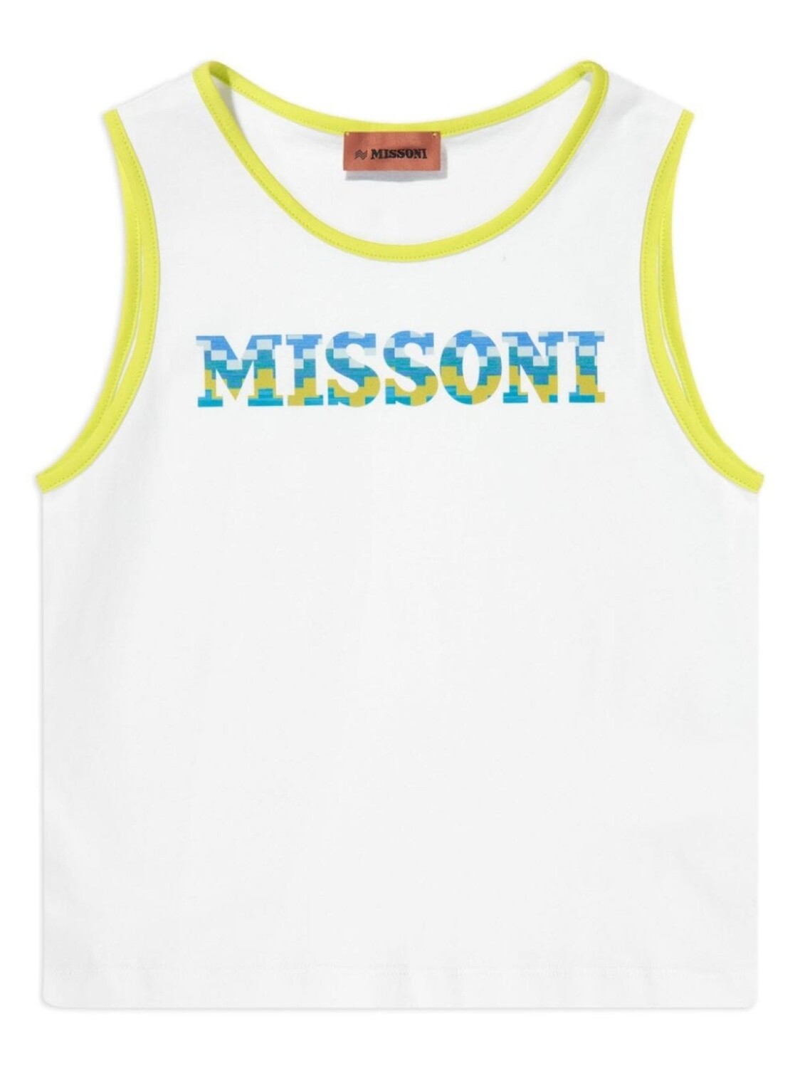 

Missoni Kids logo-printed sleeveless t-shirt, белый