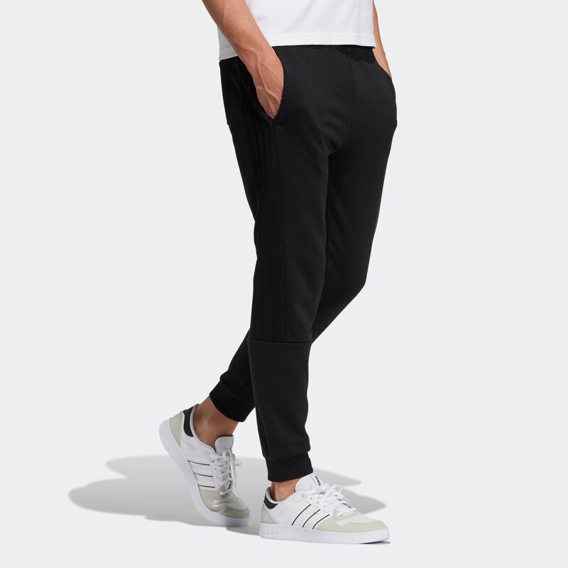 Трикотажные спортивные штаны мужские черные Adidas Neo, черный — фото 4