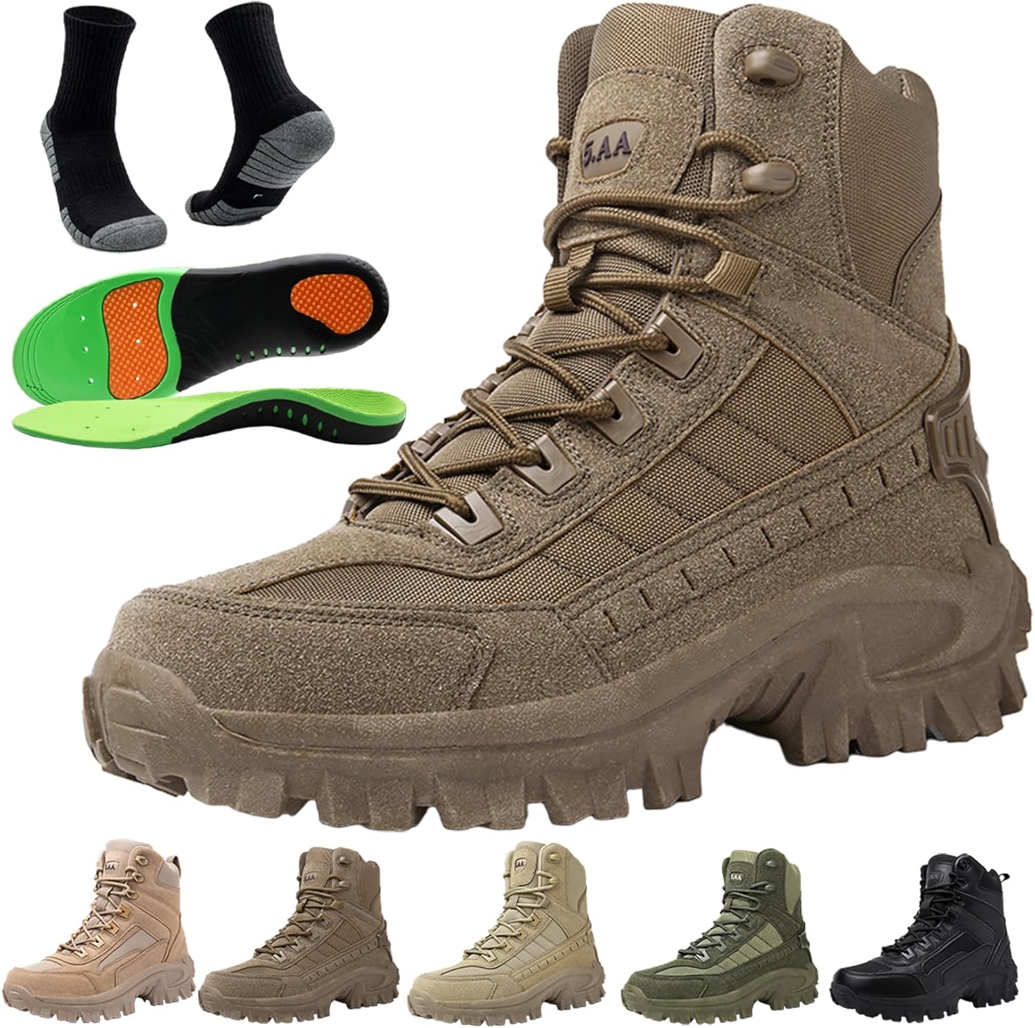 

Мужские ортопедические рабочие ботинки 2026 года с защитой от проколов, водонепроницаемые, противорастяжительные, походные ботинки, ботинки для активного отдыха, обувь для походов для мужчин Acmedica, коричневый