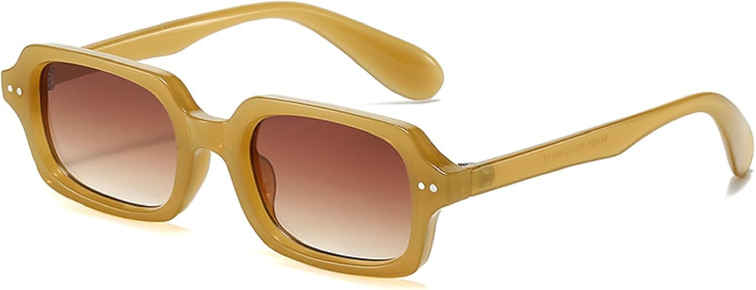 

Модные квадратные солнцезащитные очки для женщин в стиле ретро, ​​голубые, с защитой от УФ-излучения UV400, для мужчин, градиентные солнцезащитные очки для активного отдыха, модель 3204 Melrose, Tea