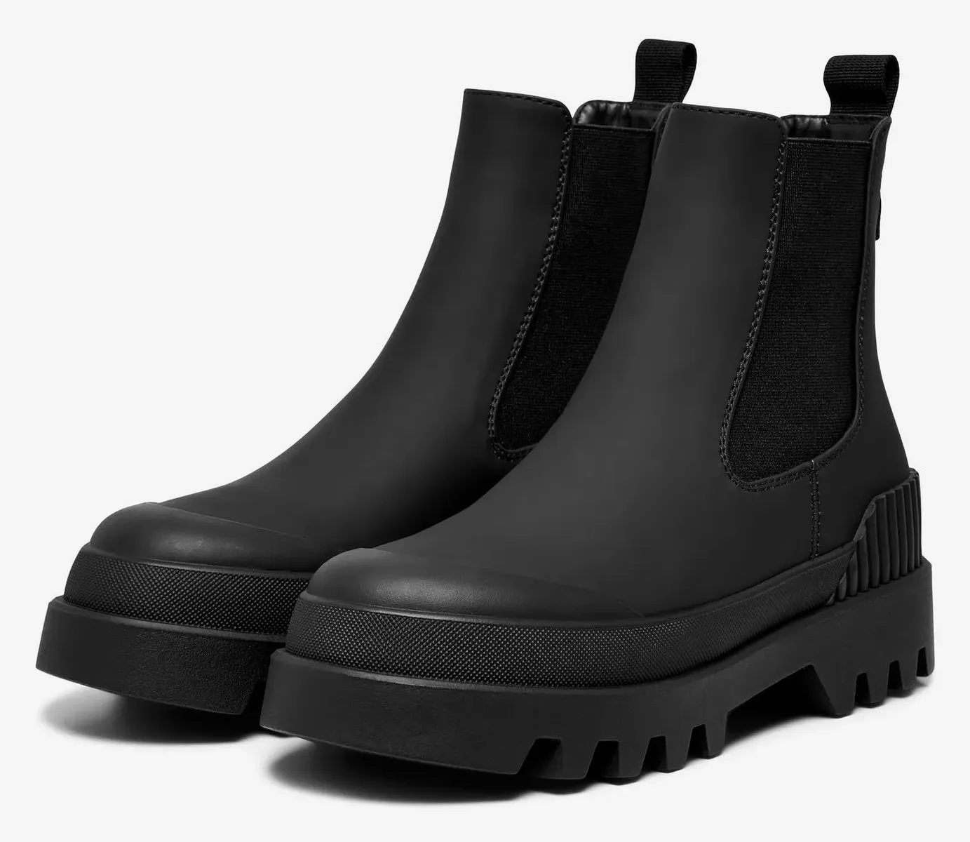 

ONLY Shoes Ботинки челси "ONLBUZZ-2", блочный каблук, ботильоны, слипоны с характерной профильной подошвой, черный