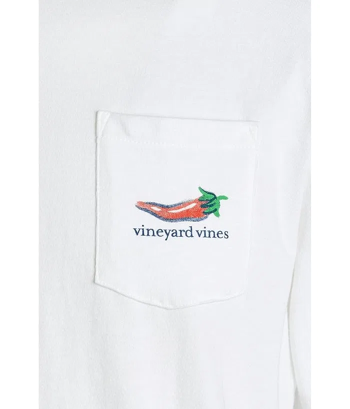 Футболка с принтом Hot Chili Dog Vineyard Vines Kids, White Cap — фото 3