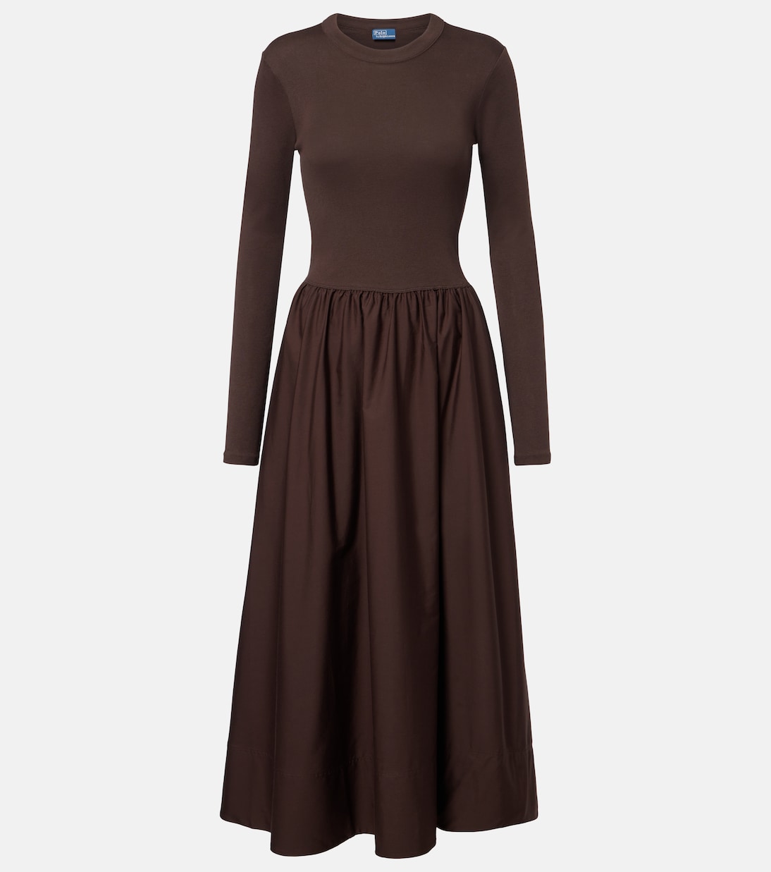 

Платье миди из хлопка Polo Ralph Lauren, Squire Brown