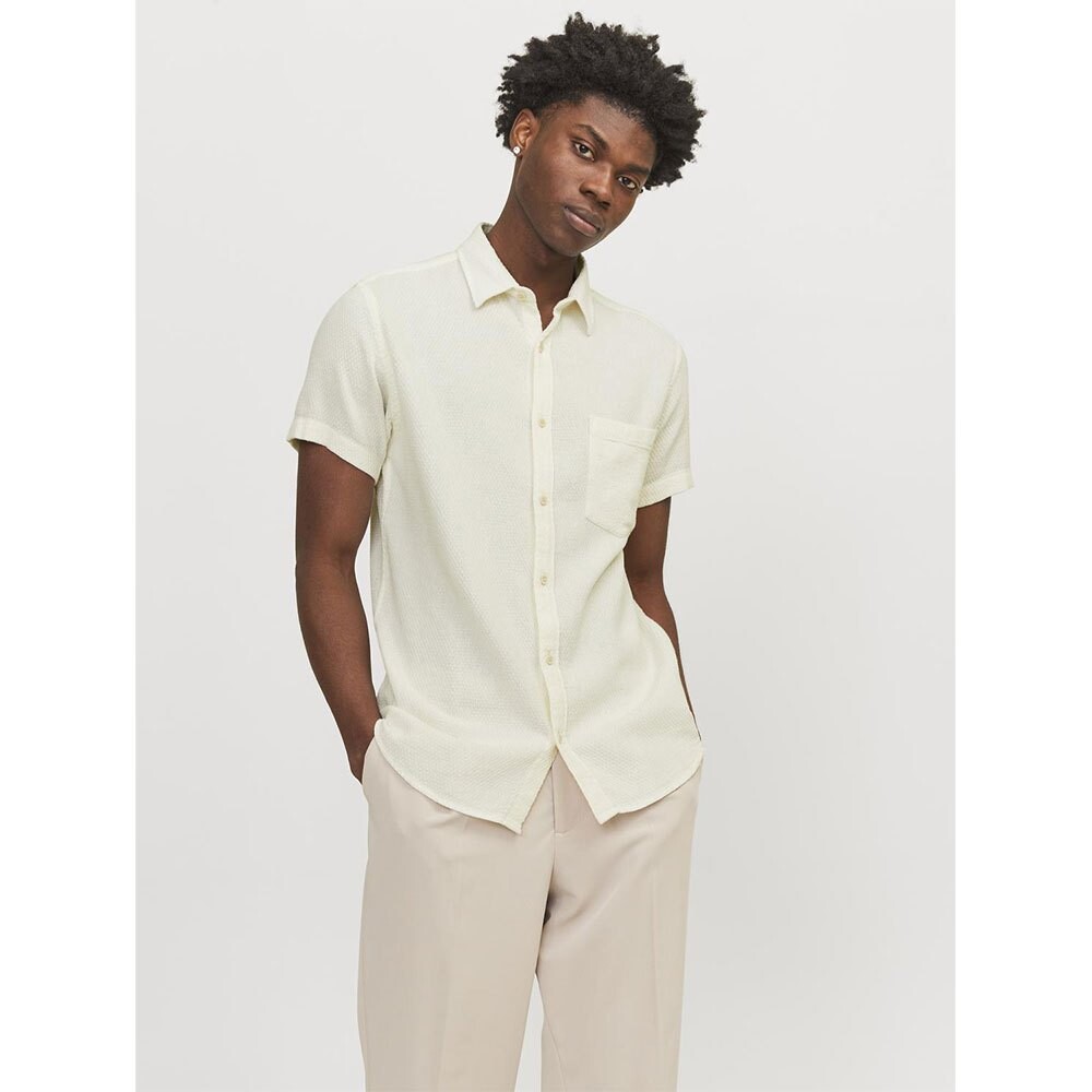 

Рубашка с коротким рукавом Jack & Jones Tampa Dobby, бежевый