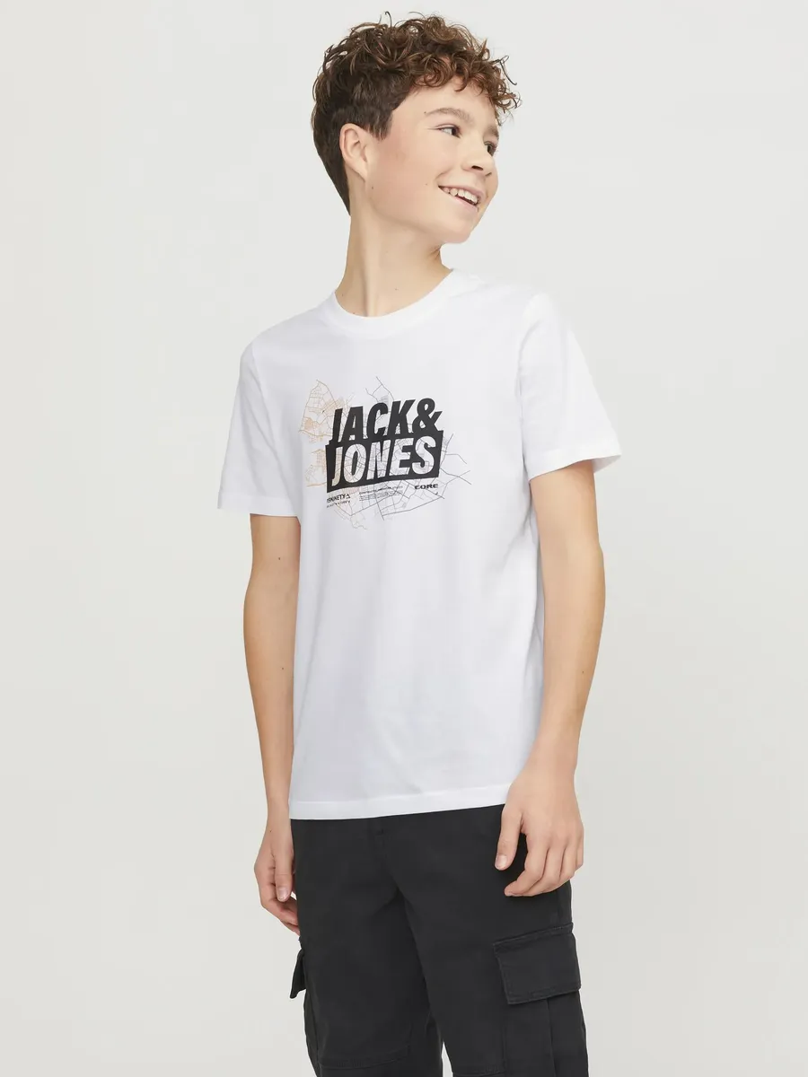 

Рубашка с короткими рукавами для подростков Jack & Jones "JCOMAP LOGO TEE SS CREW NECK JNR" Jack & Jones Junior, белый