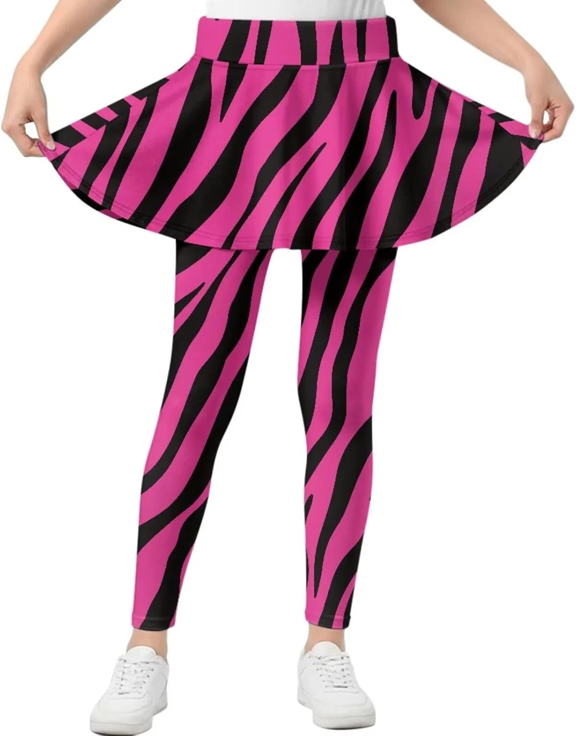 Леггинсы с юбкой 2 в 1 для девочек, Yatixapu, Zebra Print