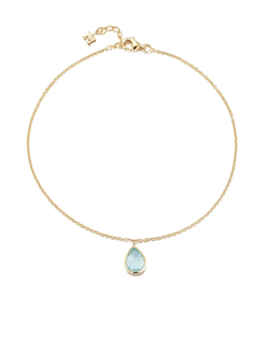 

Браслет на лодыжку с топазом из желтого золота 14 карат Mateo, золотой