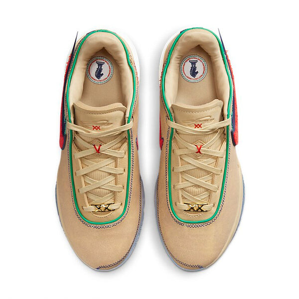 Кроссовки Nike LeBron 20 'Four Horsemen', цвет sesame/light crimson-sail-midnight navy-stadium green — фото 3