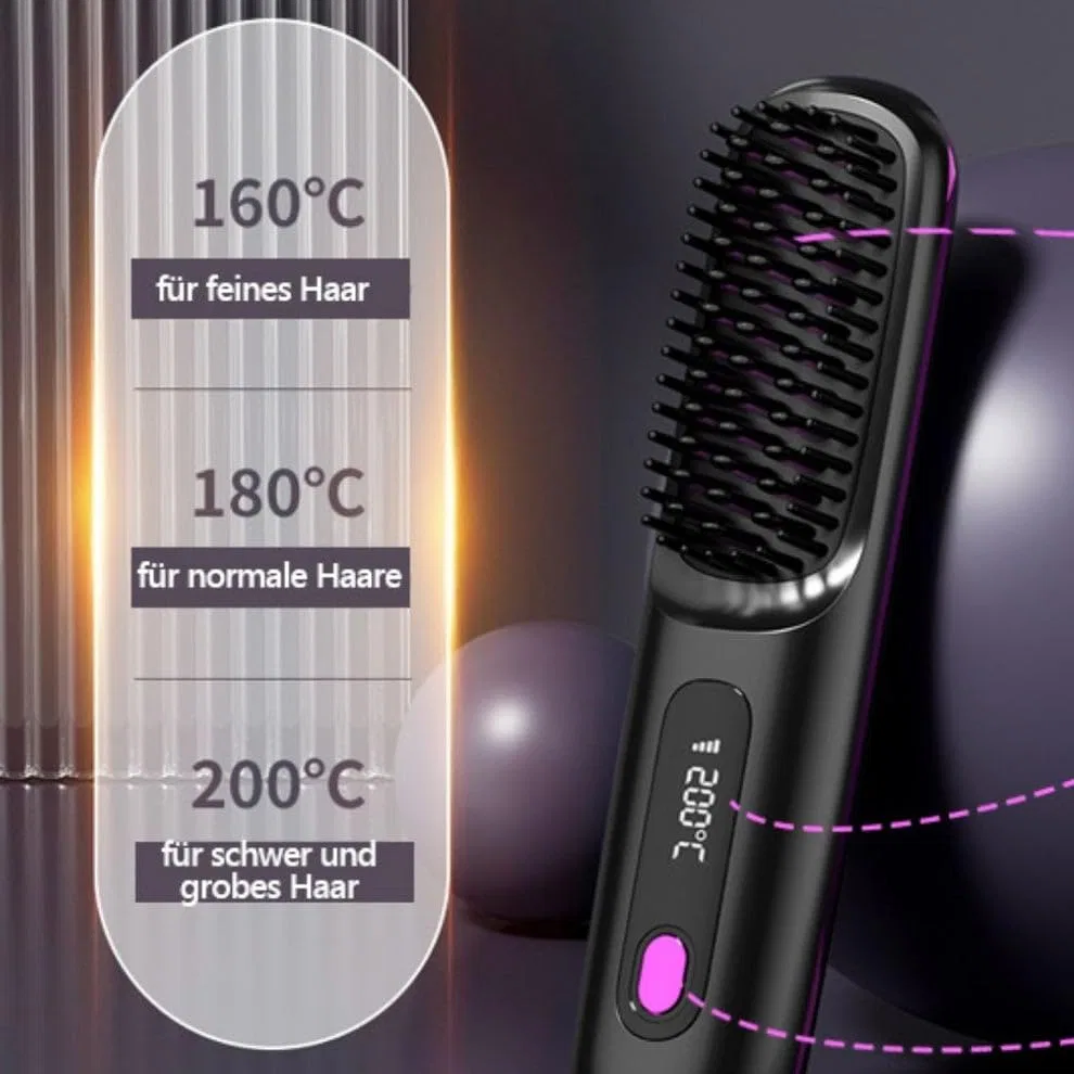 Керамическая щетка для укладки коротких волос Meloka Styling Bürste с ионной технологией, черная Forbany, Schwarz — фото 2