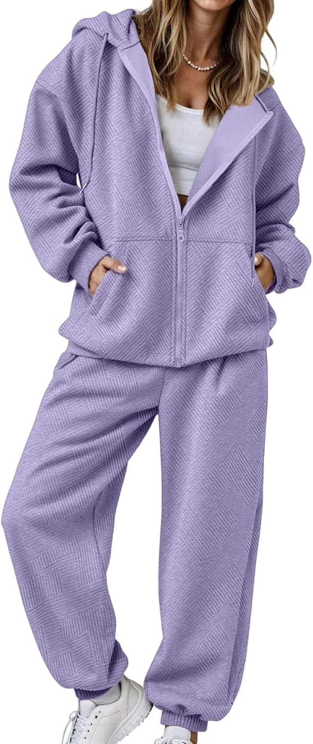 Женский спортивный костюм из толстовки и джоггеров, Purple