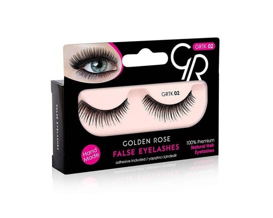 

Золотая роза, Накладные ресницы, накладные ресницы с клеем 02, Golden Rose