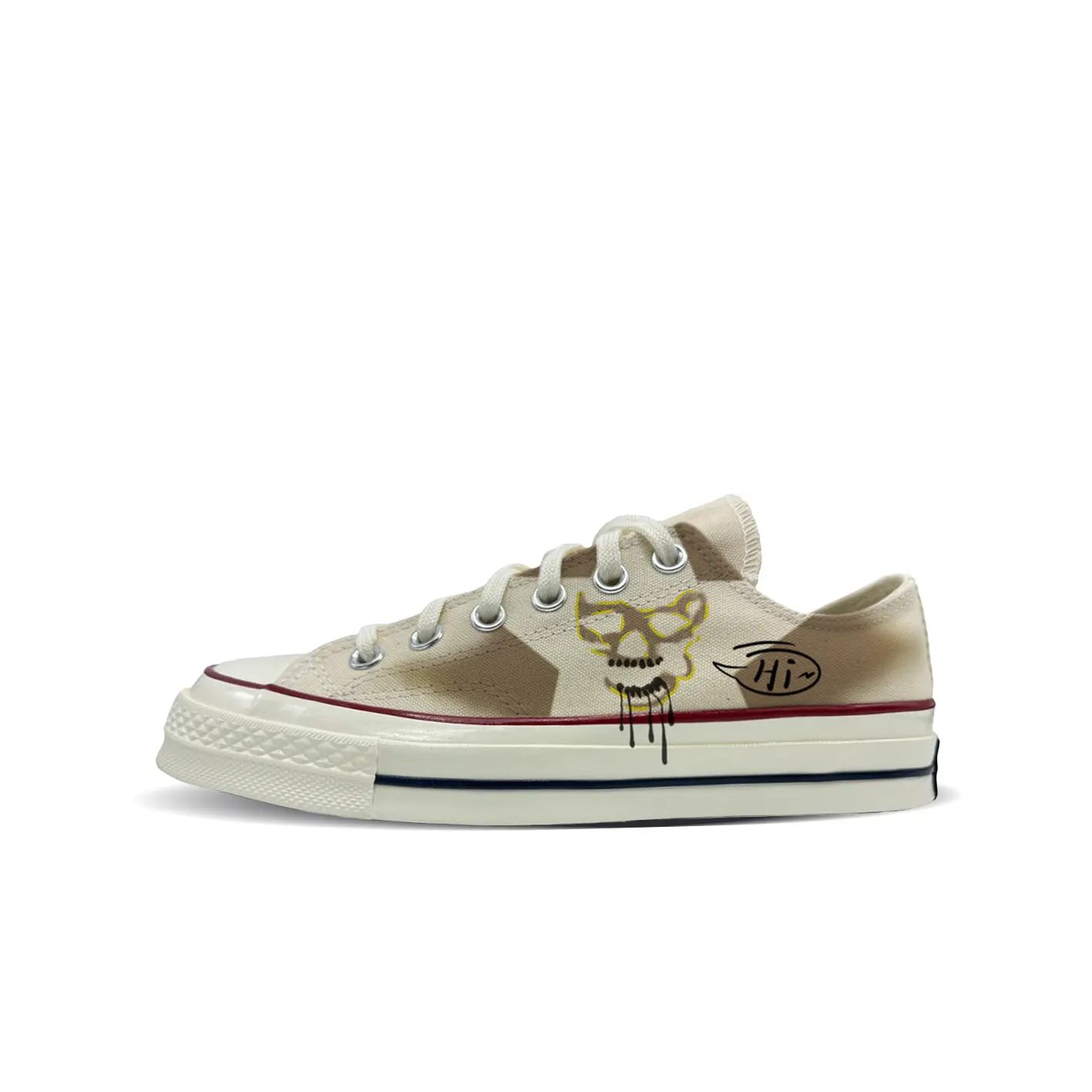 

1970-е годы Кеды унисекс с низким верхом бежево-коричневые Converse