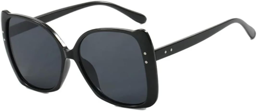 

Модные женские солнцезащитные очки для путешествий в оправе, мужские солнцезащитные очки большого размера для вождения, очки с защитой от УФ-излучения UV400 VVTWSSW, Black Gray