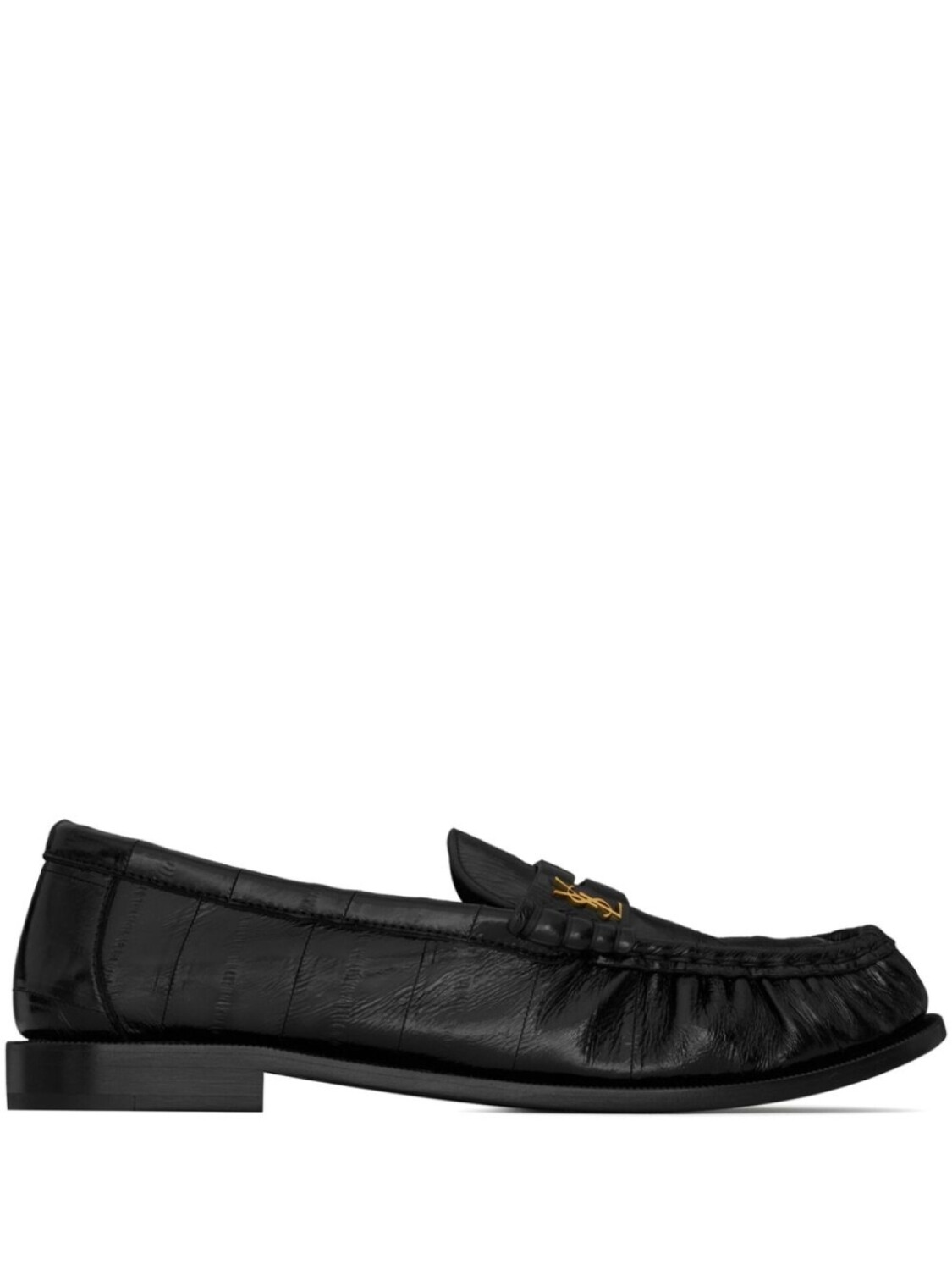 

Saint Laurent лоферы с логотипом, черный