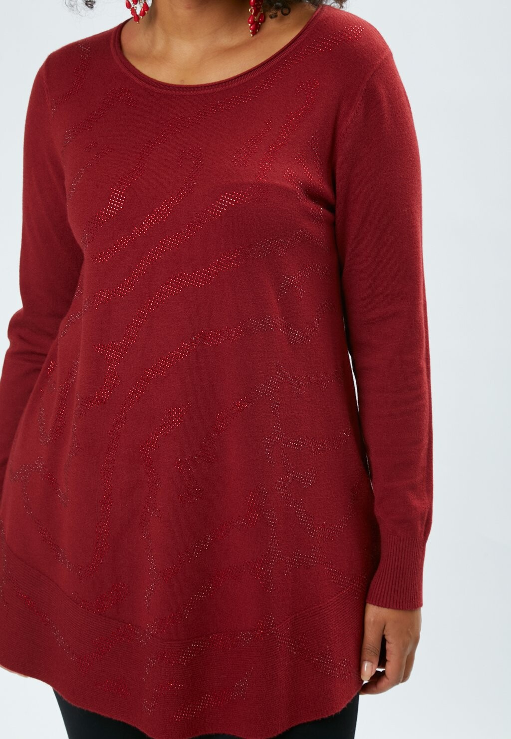 

Джемпер RHINESTONES MAXI Maison Form'elle, Бордо