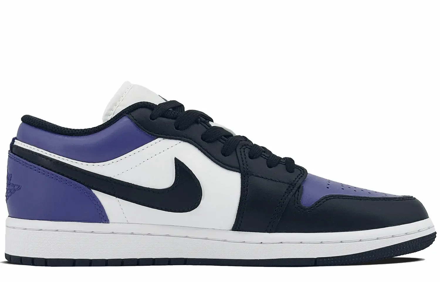 

Кроссовки Air Jordan 1 Vintage Basketball Shoes Men Low-top Black/purple/white, черный