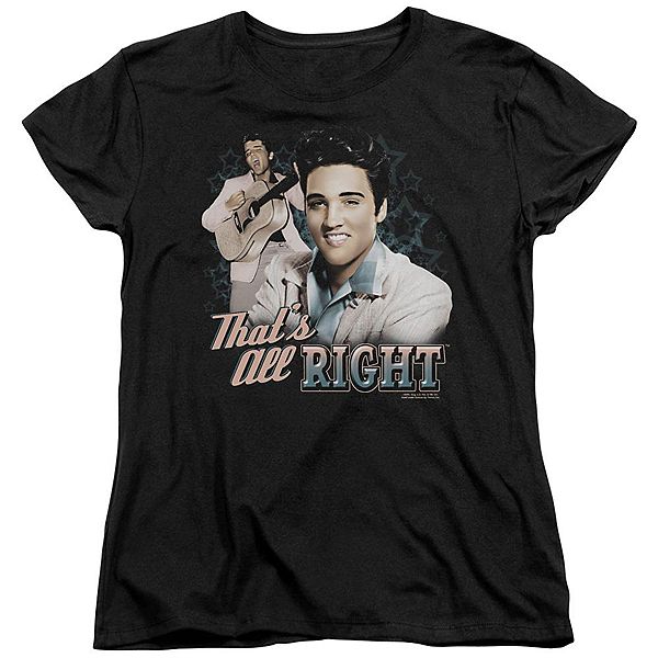 

Футболка с коротким рукавом для женщин Elvis Presley Thats All Right Licensed Character