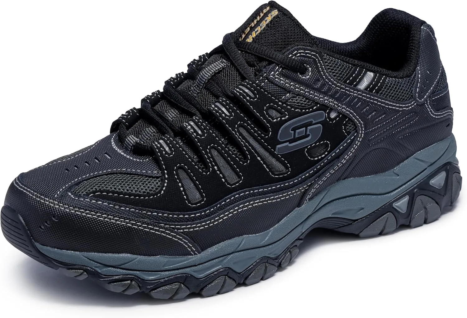 Мужские кроссовки Skechers Sport Afterburn Memory Foam Lace, черный/темно-серый