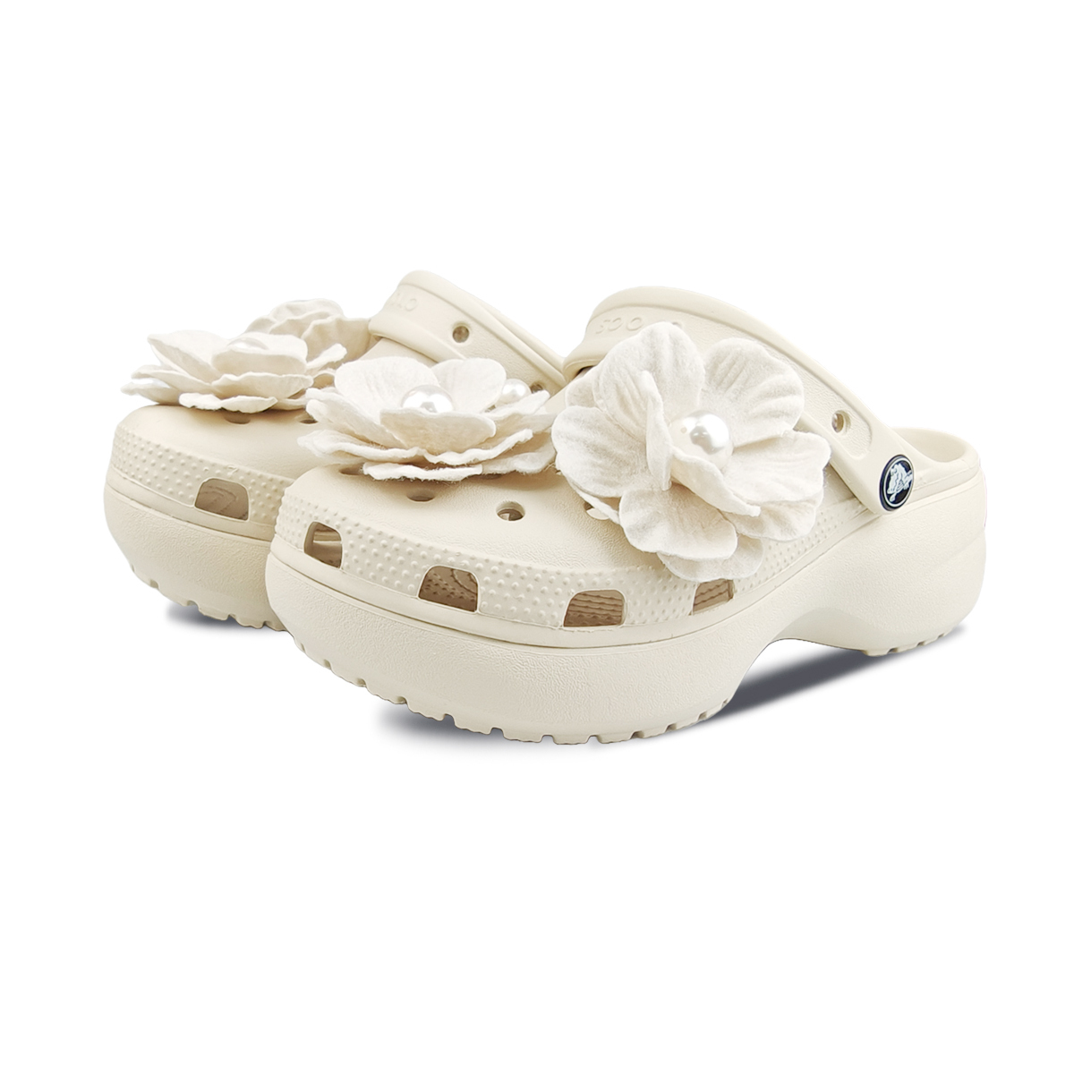 Crocs Классические платформенные клоги женские белые, цвет White — фото 3