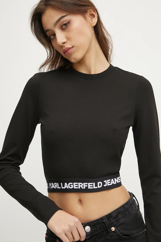 

Лонгслив Karl Lagerfeld Jeans, черный