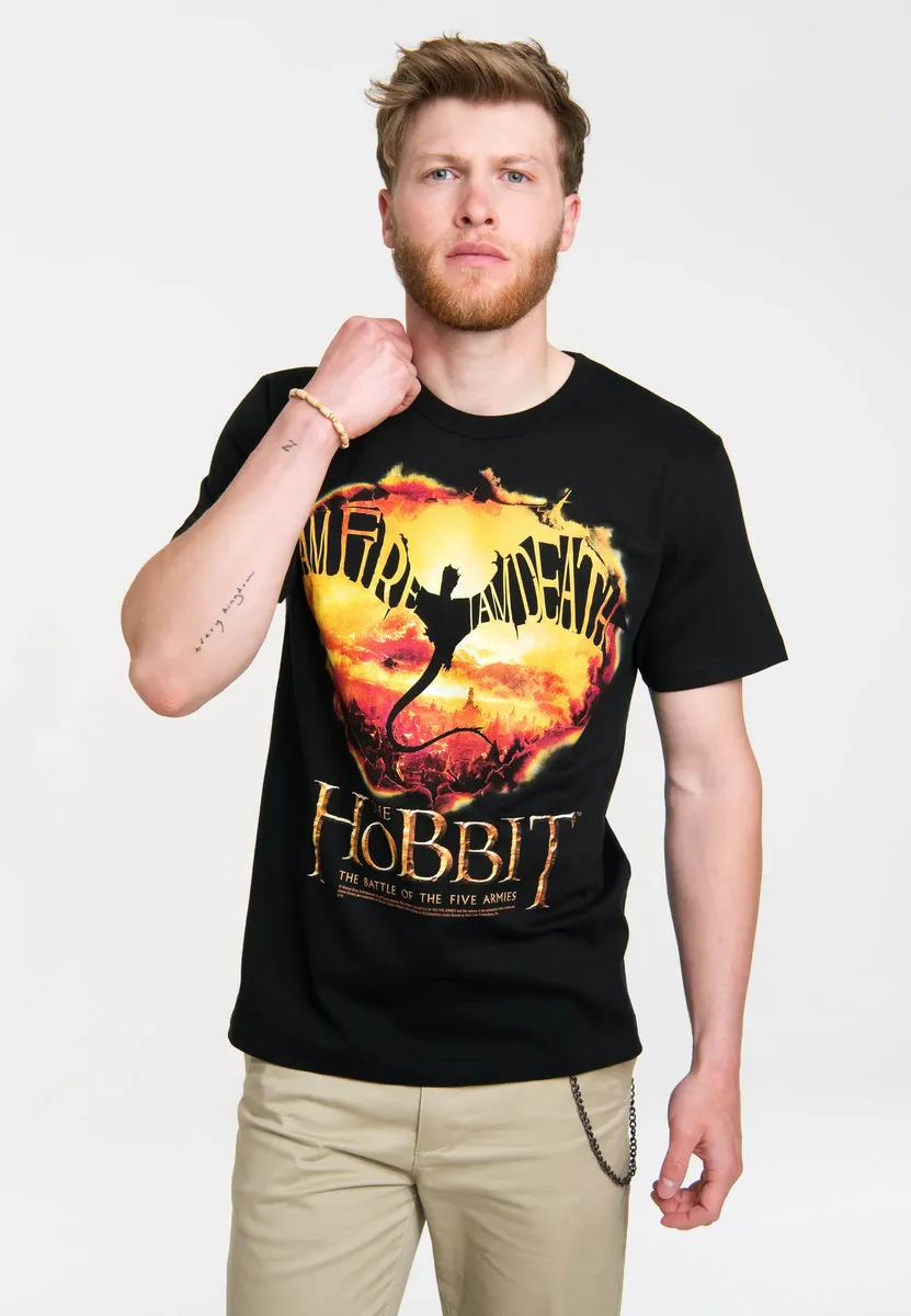 

Футболка- Logoshirt "I Am Fire, I Am Death - Hobbit", с крутым принтом, оранжевый