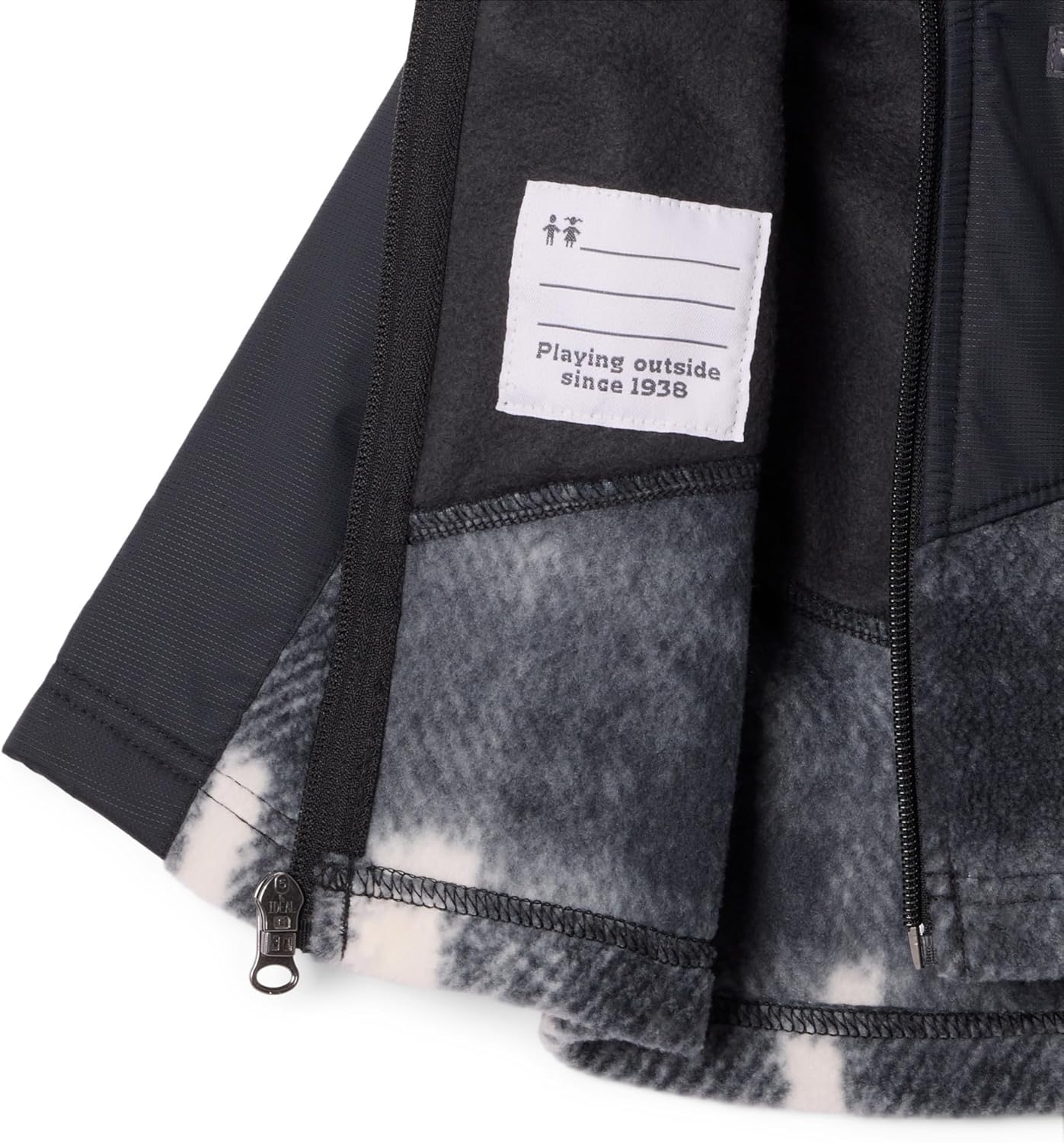 Толстовка Columbia unisex-baby Steens Mt II Overlay, Chalk Omblur Tonal/Black — фото 3