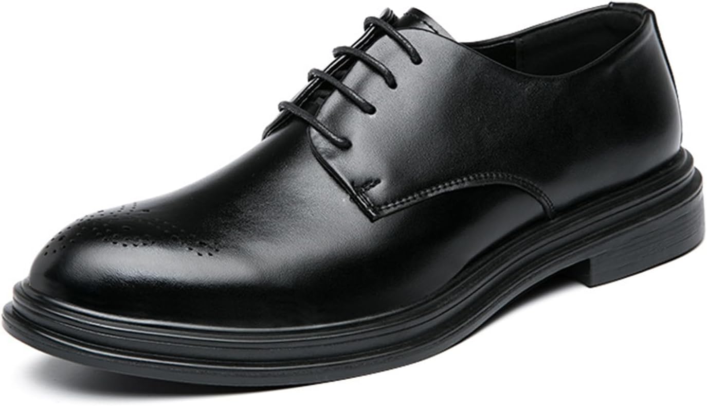 

Мужские оксфорды KYOESCAI, деловые туфли на шнуровке, классические броги с крыльями для вечерних мероприятий, свадебных вечеринок и делового дресс-кода, черный