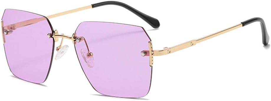 

Модная коллекция 2027 года: женские солнцезащитные очки без оправы в стиле ретро с градиентной металлической оправой, мужские очки для рыбалки и активного отдыха MTZJH, 6