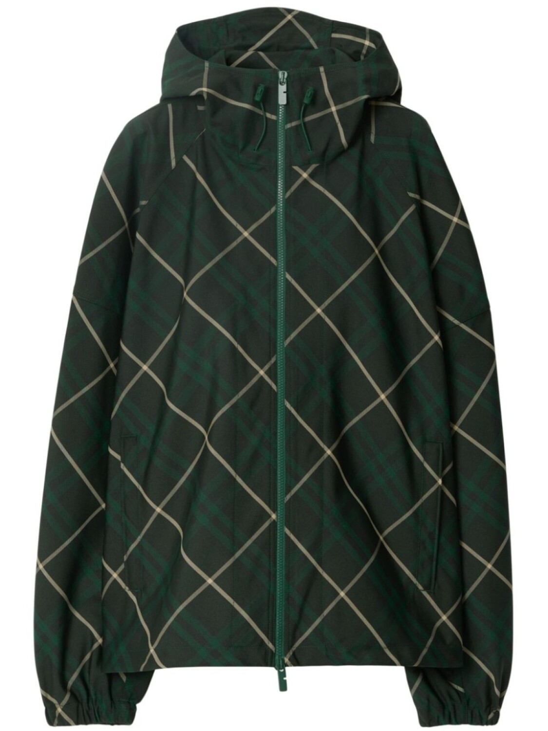 

Burberry клетчатая куртка с капюшоном, зеленый