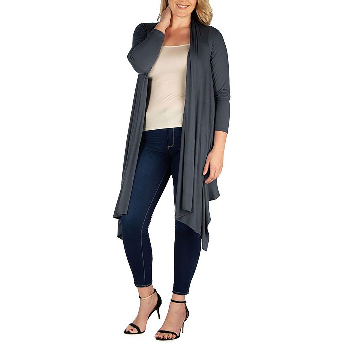 

Женский топ-пуловер Hi-Low Caridg 24seven Comfort Apparel, цвет charcoal