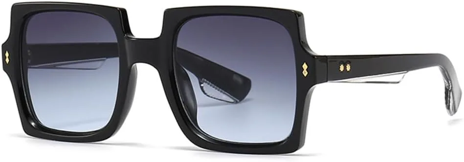 

Большие ретро-солнцезащитные очки для женщин с заклепками, панк-стиль, градиентные очки, защита от УФ-излучения UV400, большие солнцезащитные очки для мужчин VFDHN, 5