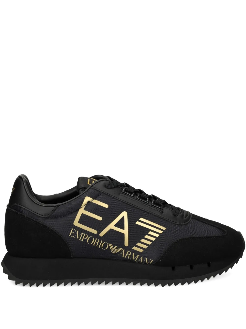 

Кроссовки на шнуровке с логотипом Ea7 Emporio Armani, черный