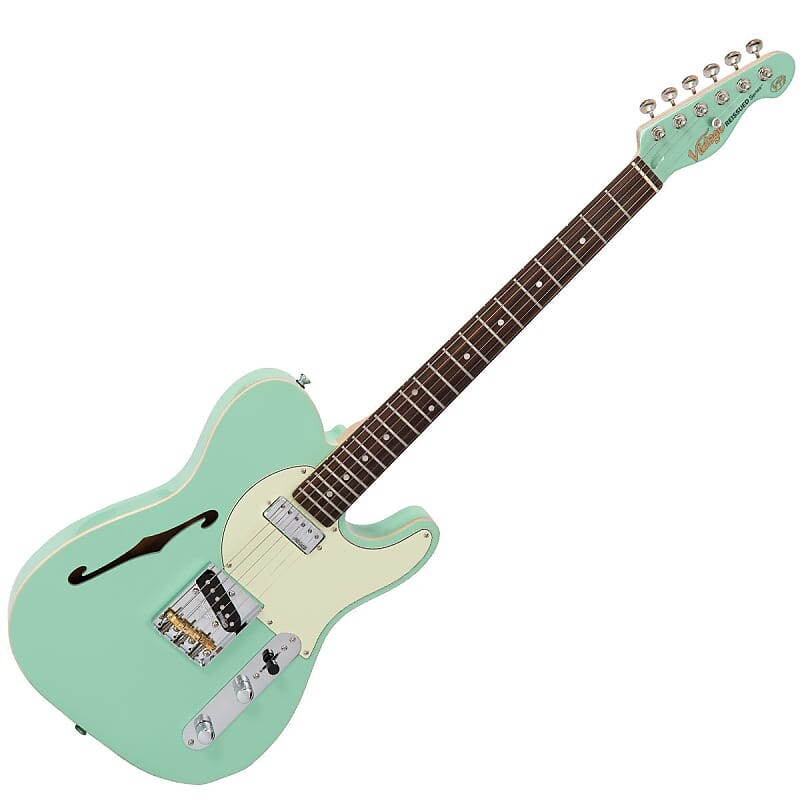 

Электрогитара NEW!! Vintage V72 Semi-Hollow ~ Ventura Green