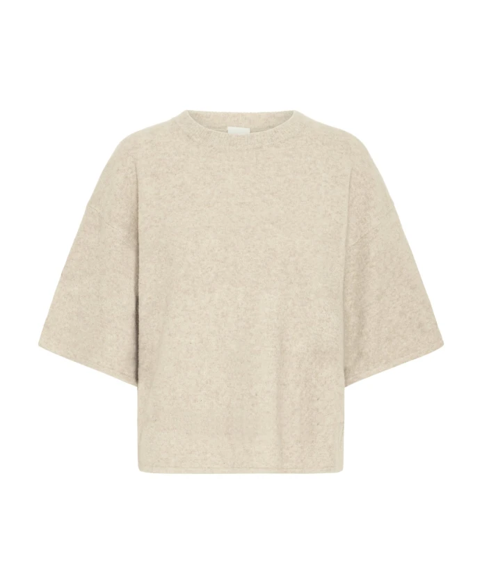 

Мягкий вязаный свитер, овсяная нить Ichi, бежевый