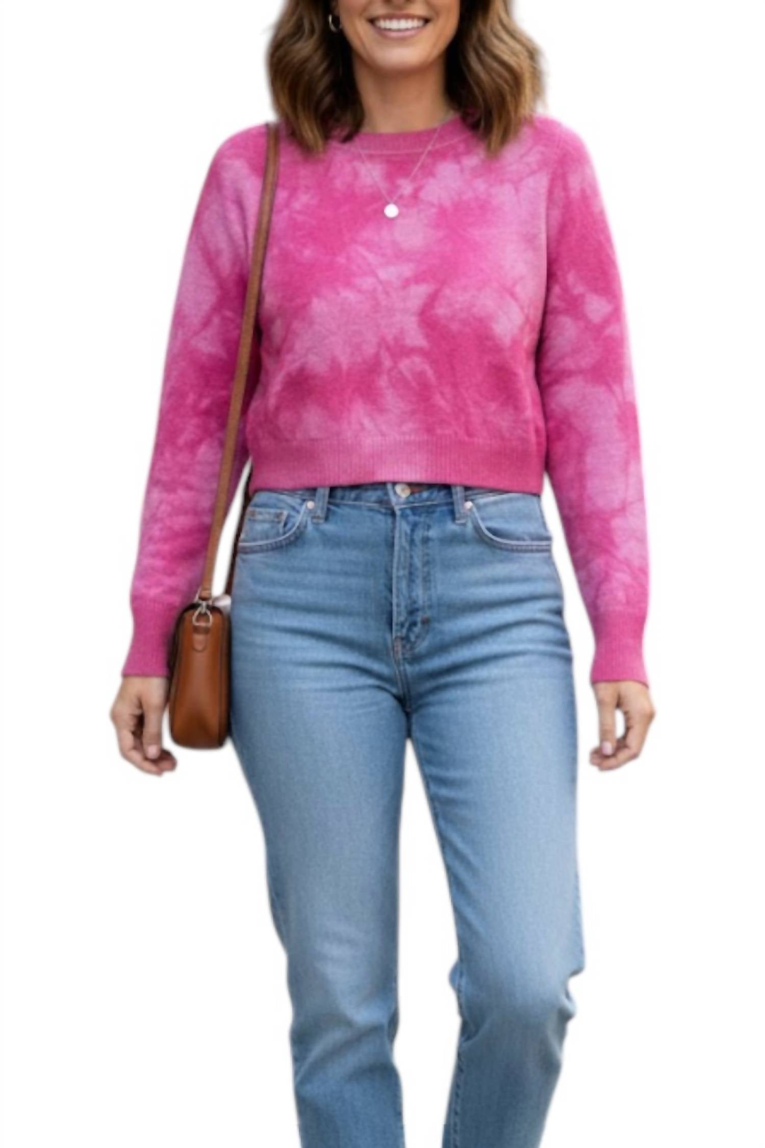 

JOOSTRICOT Укороченный топ с длинными рукавами и круглым вырезом, цвет «Парфе»