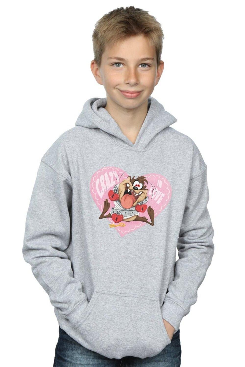 

Толстовка Taz «Crazy In Love» ко Дню святого Валентина Looney Tunes, серый