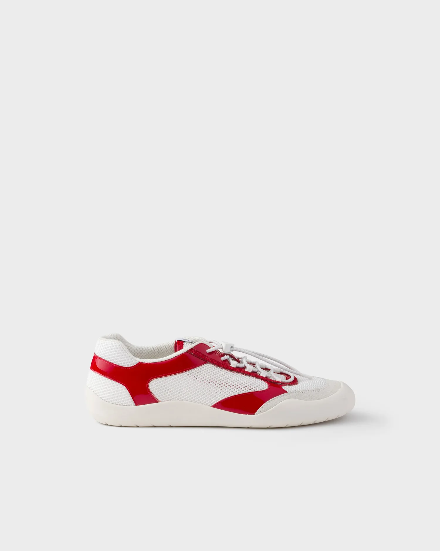 Кроссовки Speedrock из лакированной кожи и сетчатой ткани Prada, красный — фото 2