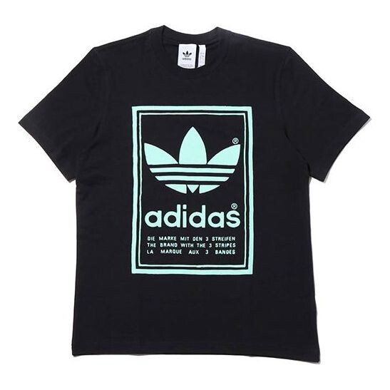 

Футболка оригинальная печать повседневные с коротким рукавом Adidas, черный