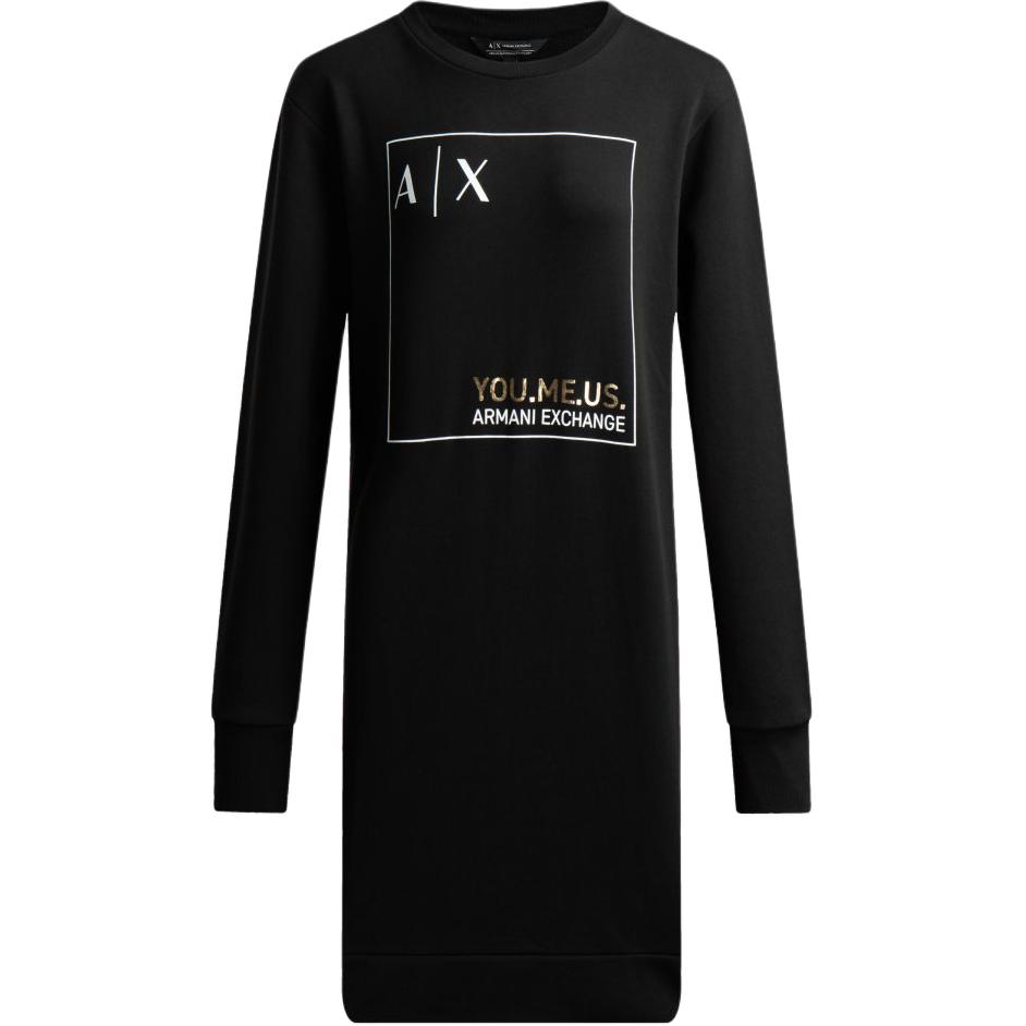 

ARMANI EXCHANGE Женское платье AE SS22 с длинными рукавами, черное