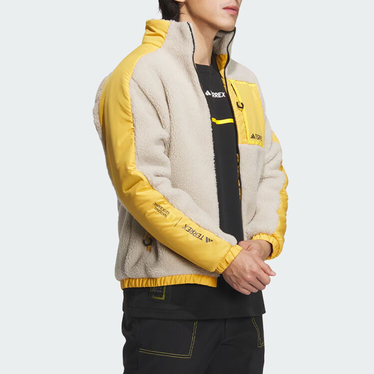 Мужская куртка National Geographic X Off-white Adidas, кремовый — фото 4