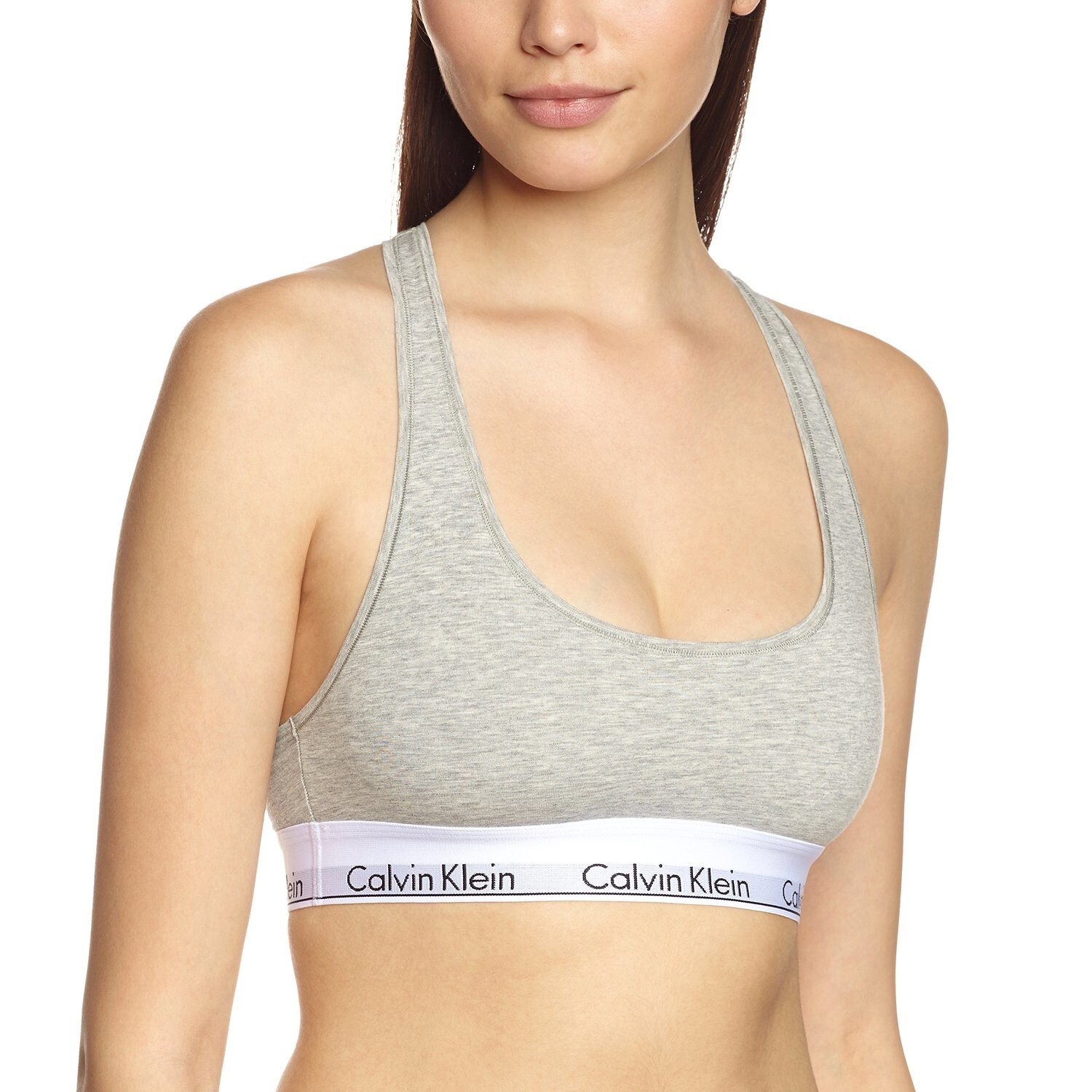

Бюстгальтер-бралетт Calvin Klein Underwear с логотипом бренда, серый
