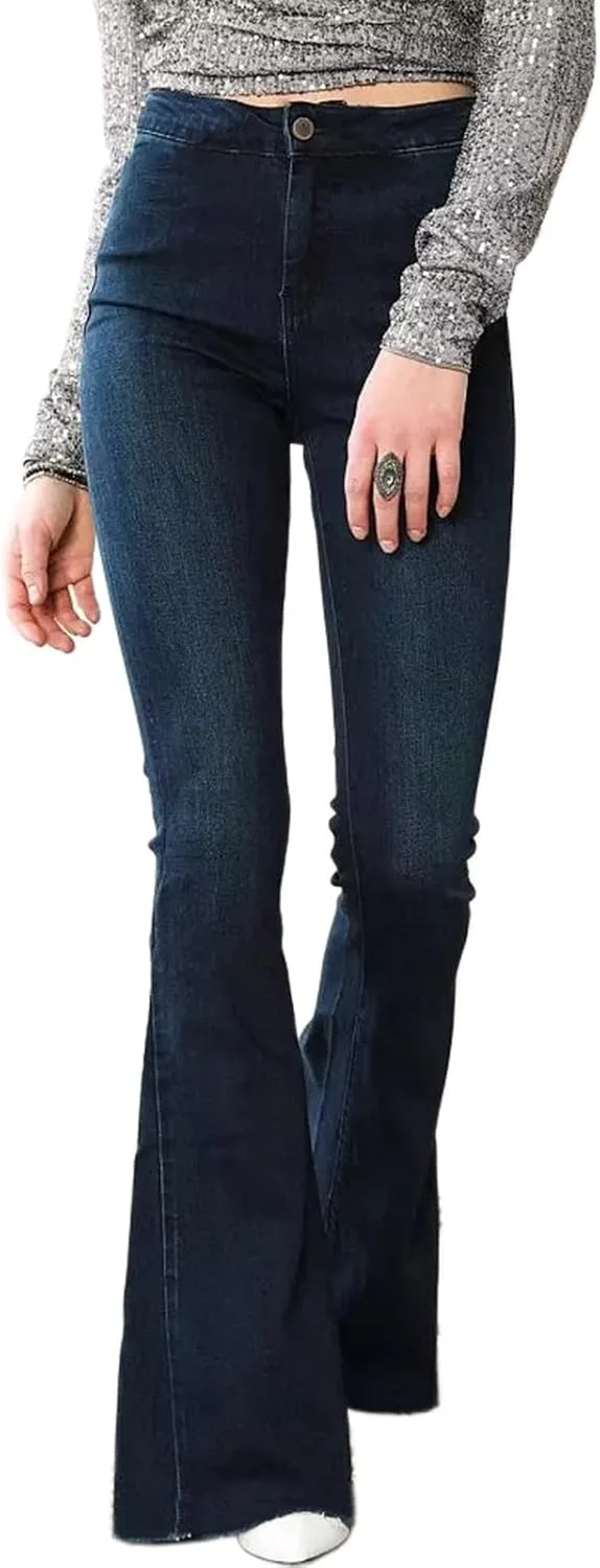 

Женские джинсы с высокой талией и расклешенным низом TACSTRUN